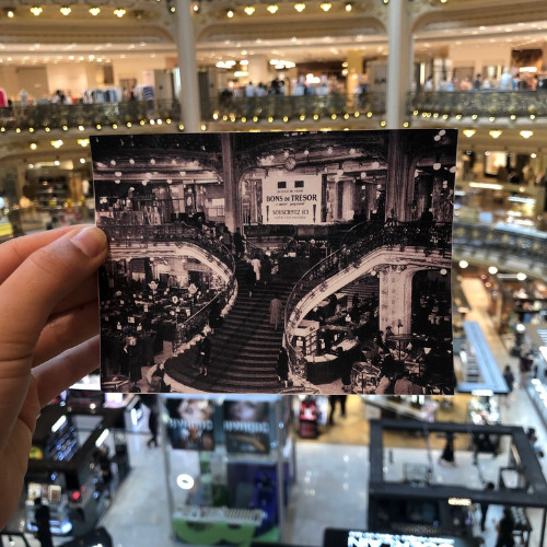 The historic dome of the Galeries Lafayette is being restored