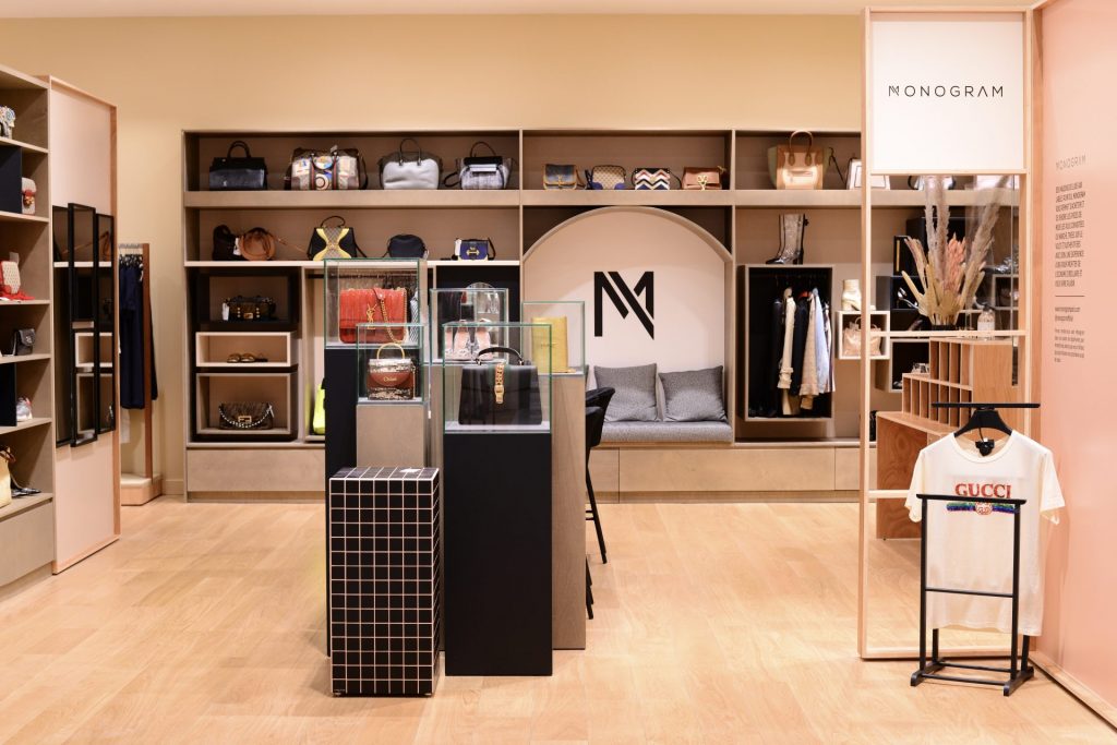 Monogram luxury second hand store at Galeries Lafayette Paris